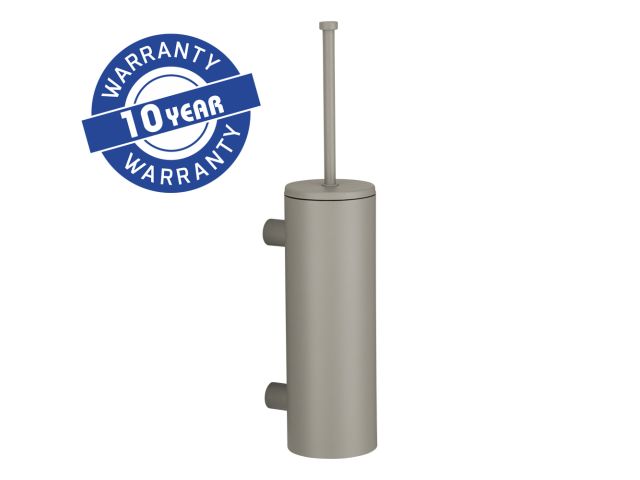 MERIDA STELLA STONE GREY LINE wall-mounted toilet brush, long "TUBE" with a lid, stone grey